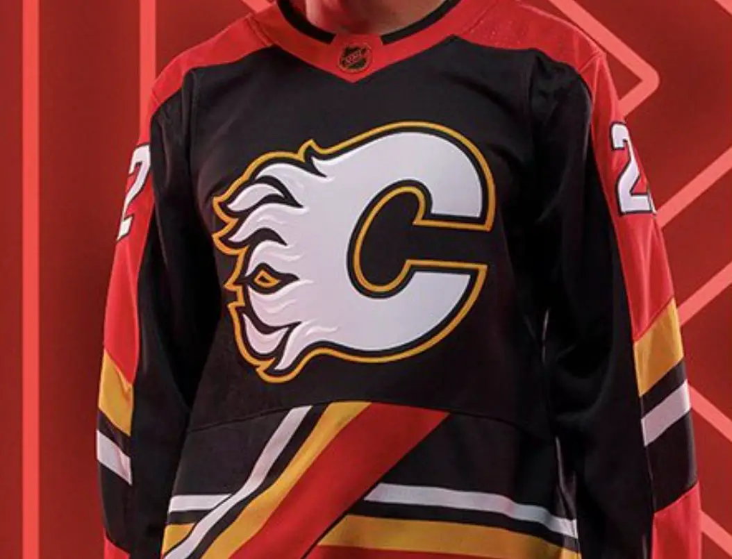 The Calgary Flames re-introduce their Blasty jerseys as their third jerseys  tonight : r/hockey
